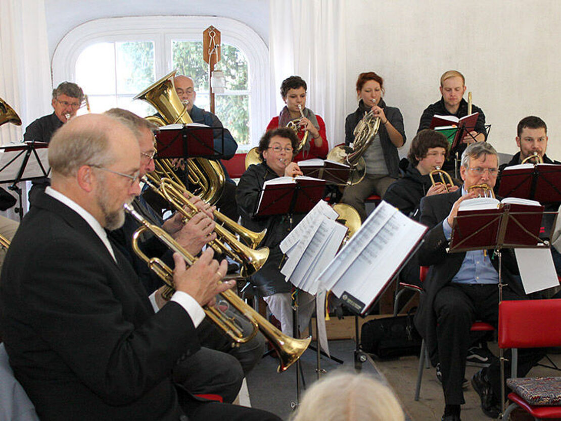 Bläserchor im Gottesdienst